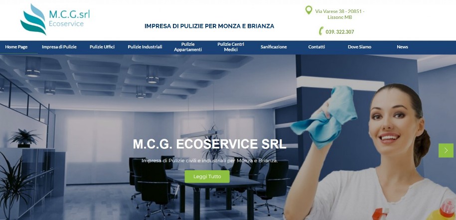 Realizzazione sito web impresa di pulizie Monza